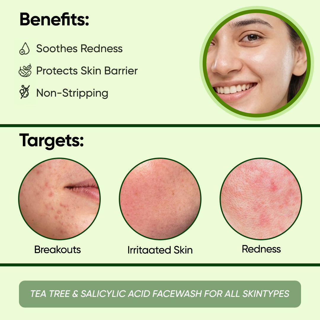 Tea Tree Gel Face Wash for Clear and Glowing Skin