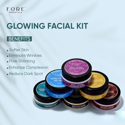 Glowing Facial Kit - Set of 6 - Fore Essential 